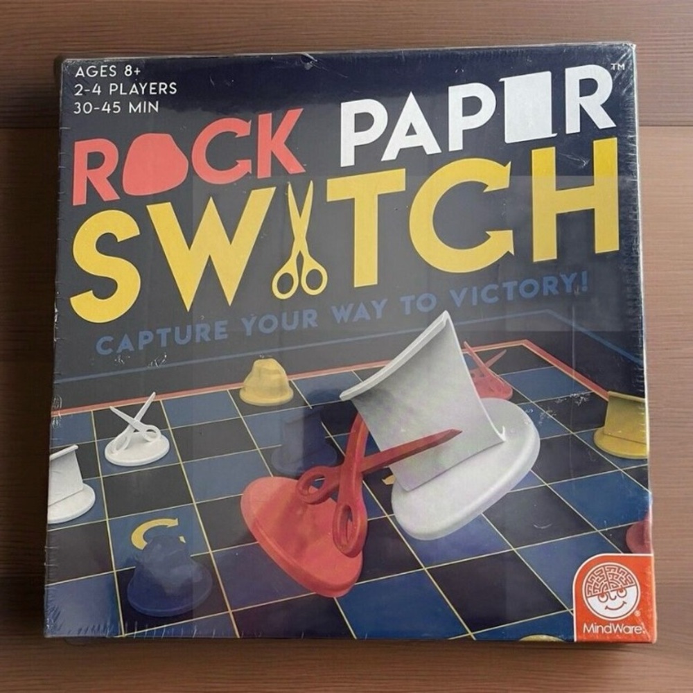 MindWare Rock Paper Switch Board Game, Strategy, New in original shrink wrap